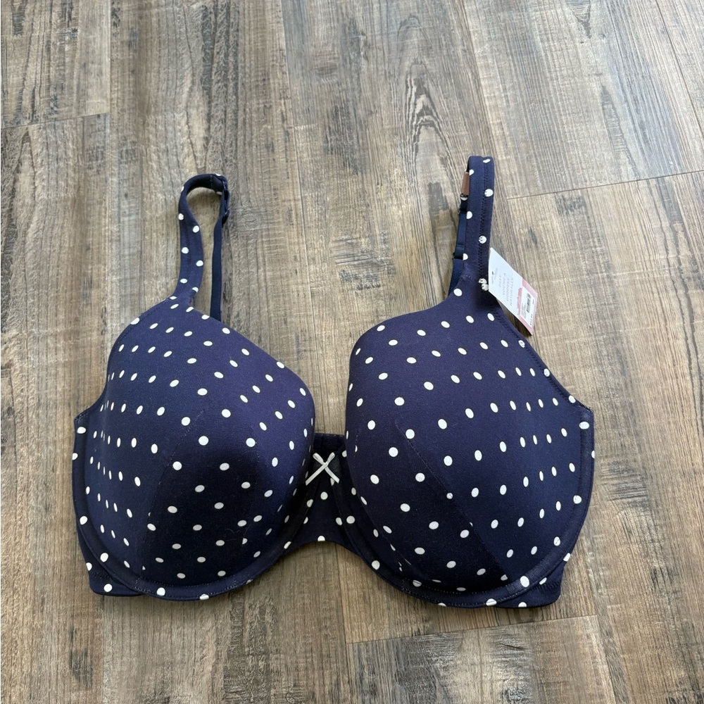 Polka Dot Navy Blue  Tshirt Bra